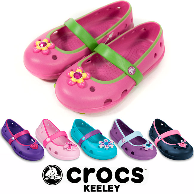 girls purple crocs