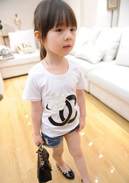 韓国子供服 キッズ Cc 人気 可愛い半袖tシャツ パロディ